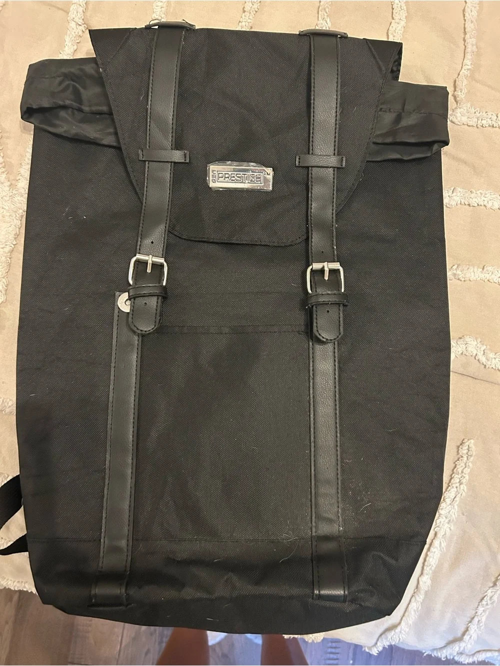 Prestige Black Roll-Top Backpack